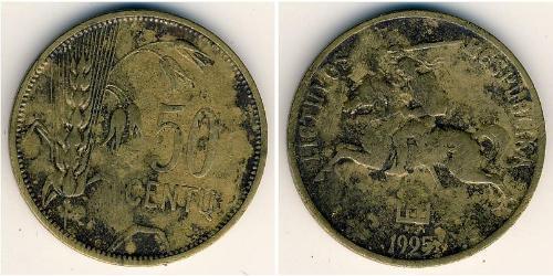 50 Cent Lituania (1991 - ) Alluminio/Bronzo 