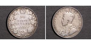 50 Cent Canada Argent George V (1865-1936)