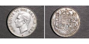 50 Cent Canada Argent George VI (1895-1952)
