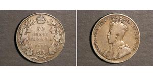 50 Cent Canada Argent George V (1865-1936)