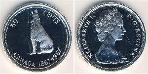 50 Cent Canada Argent Elizabeth II (1926-2022)