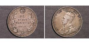 50 Cent Canada Argent George V (1865-1936)