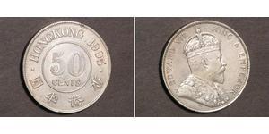 50 Cent Hong Kong Argent Édouard VII (1841-1910)