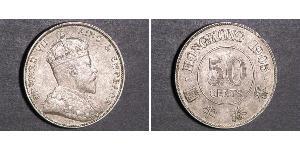 50 Cent Hong Kong Argent Édouard VII (1841-1910)