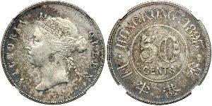 50 Cent Hong Kong Argent Victoria (1819 - 1901)