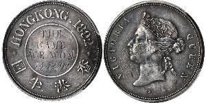 50 Cent Hong Kong Argent Victoria (1819 - 1901)