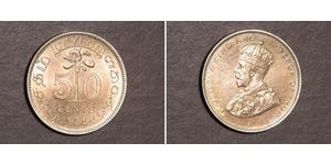50 Cent Sri Lanka (1948 - ) Argent George V (1865-1936)
