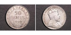 50 Cent Terre-Neuve-et-Labrador Argent Édouard VII (1841-1910)