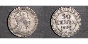 50 Cent Terre-Neuve-et-Labrador Argent Édouard VII (1841-1910)