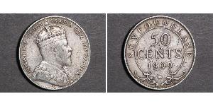 50 Cent Terre-Neuve-et-Labrador Argent Édouard VII (1841-1910)