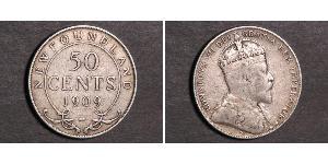 50 Cent Terre-Neuve-et-Labrador Argent Édouard VII (1841-1910)