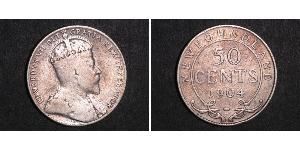 50 Cent Terre-Neuve-et-Labrador Argent Édouard VII (1841-1910)