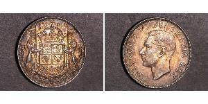 50 Cent Canada Argento Giorgio VI (1895-1952)