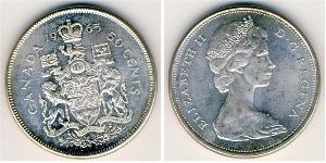 50 Cent Canada Argento Elisabetta II (1926-2022)