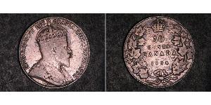 50 Cent Canada Argento Edoardo VII (1841-1910)