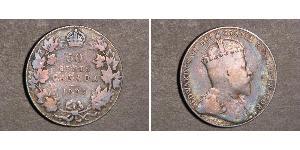50 Cent Canada Argento Edoardo VII (1841-1910)