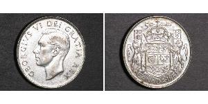 50 Cent Canada Argento Giorgio VI (1895-1952)