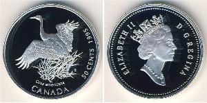 50 Cent Canada Argento Elisabetta II (1926-2022)