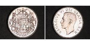 50 Cent Canada Argento Giorgio VI (1895-1952)