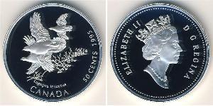 50 Cent Canada Argento Elisabetta II (1926-2022)