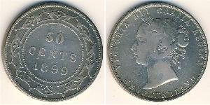 50 Cent Terranova e Labrador Argento Vittoria (1819 - 1901)