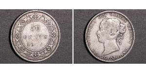 50 Cent Terranova e Labrador Argento Vittoria (1819 - 1901)