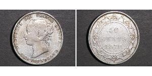 50 Cent Terranova e Labrador Argento Vittoria (1819 - 1901)