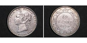 50 Cent Terranova e Labrador Argento Vittoria (1819 - 1901)