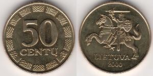 50 Cent Lithuania (1991 - ) Brass 