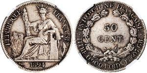 50 Cent French Indochina (1887-1954) Bronze/Nickel 