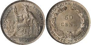 50 Cent Indochine française (1887-1954) Bronze/Nickel 