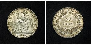 50 Cent Indochine française (1887-1954) Bronze/Nickel 