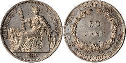 50 Cent Indocina francese (1887-1954) Bronzo/Nichel 