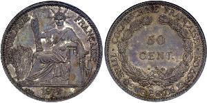 50 Cent Indocina francese (1887-1954) Bronzo/Nichel 