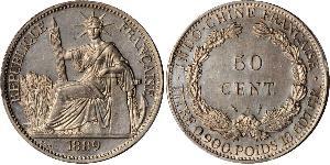 50 Cent Indocina francese (1887-1954) Bronzo/Nichel 