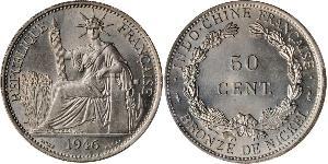 50 Cent Indocina francese (1887-1954) Bronzo/Nichel 
