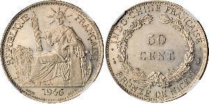 50 Cent Indocina francese (1887-1954) Bronzo/Nichel 