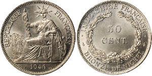 50 Cent Indocina francese (1887-1954) Bronzo/Nichel 