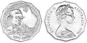 50 Cent Australia (1939 - ) Copper/Nickel Elizabeth II (1926-2022)