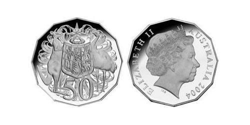 50 Cent Australia (1939 - ) Copper/Nickel Elizabeth II (1926-2022)