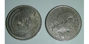 50 Cent Singapore (1965 - ) Copper/Nickel 