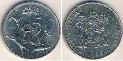 50 Cent South Africa (1910 - ) Copper/Nickel 