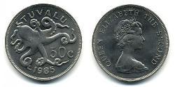 50 Cent Tuvalu (1978 - ) Copper/Nickel 