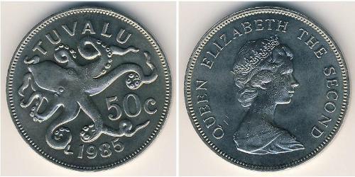 50 Cent Tuvalu (1978 - ) Copper/Nickel 