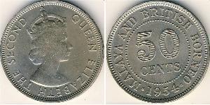 50 Cent Föderation Malaya (1948 - 1963) Kupfer/Nickel 