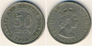 50 Cent Föderation Malaya (1948 - 1963) Kupfer/Nickel 