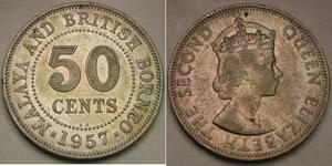 50 Cent Föderation Malaya (1948 - 1963) Kupfer/Nickel 