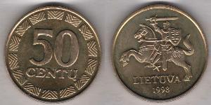 50 Cent Litauen (1991 - ) Messing 