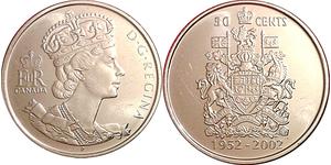50 Cent Kanada Nickel Elizabeth II (1926-2022)