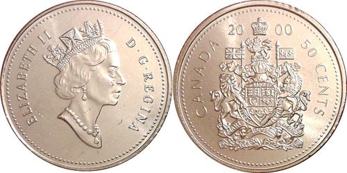 50 Cent Kanada Nickel Elizabeth II (1926-2022)